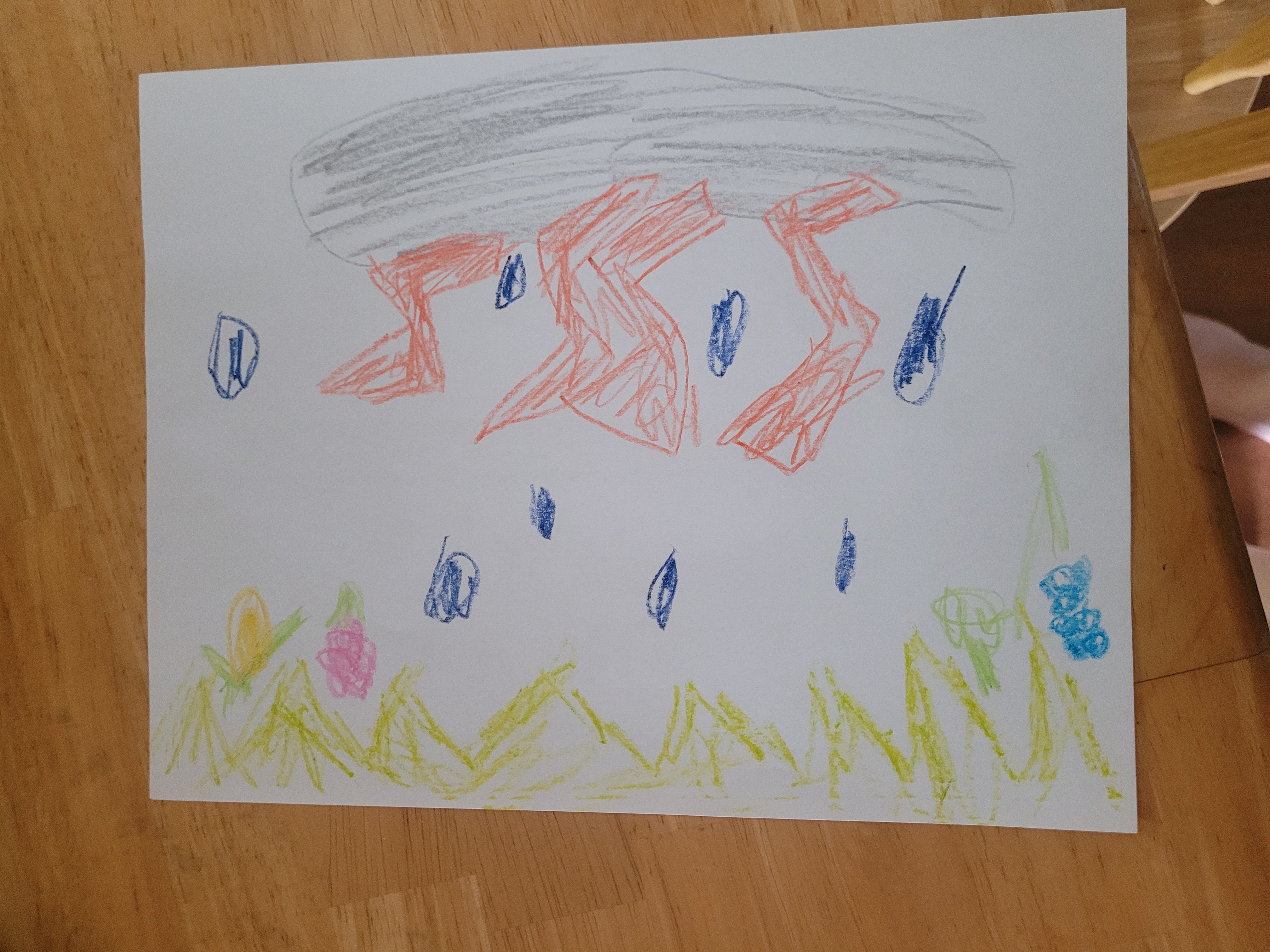 “Raining in the garden” Thumbnail