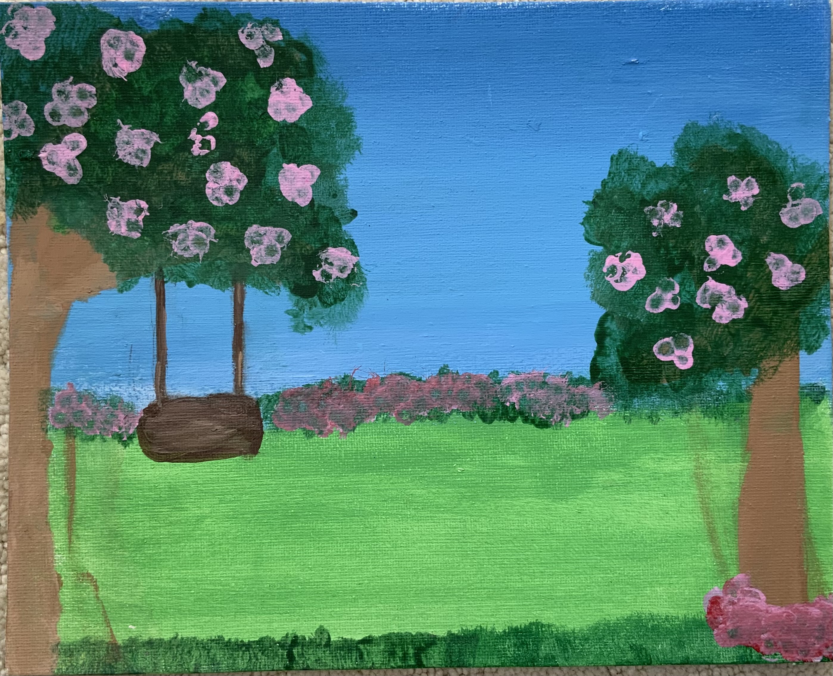 swing in a garden Thumbnail