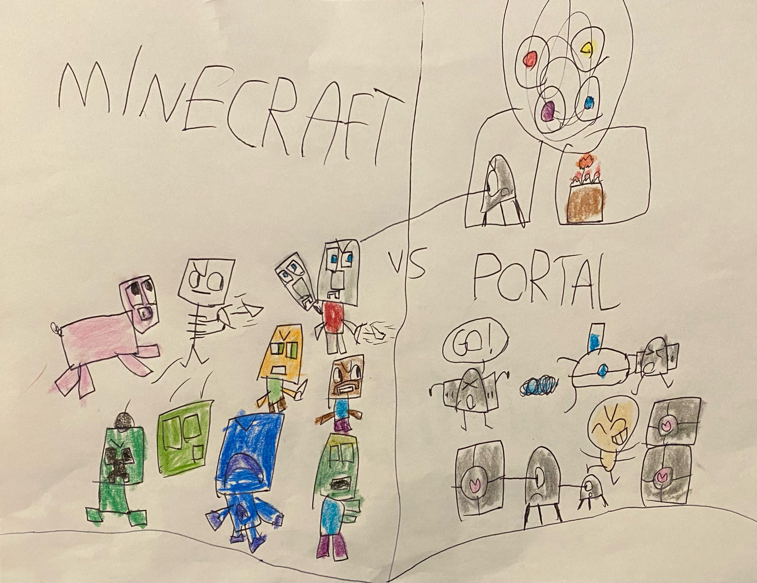 Minecraft vs. Portal Thumbnail