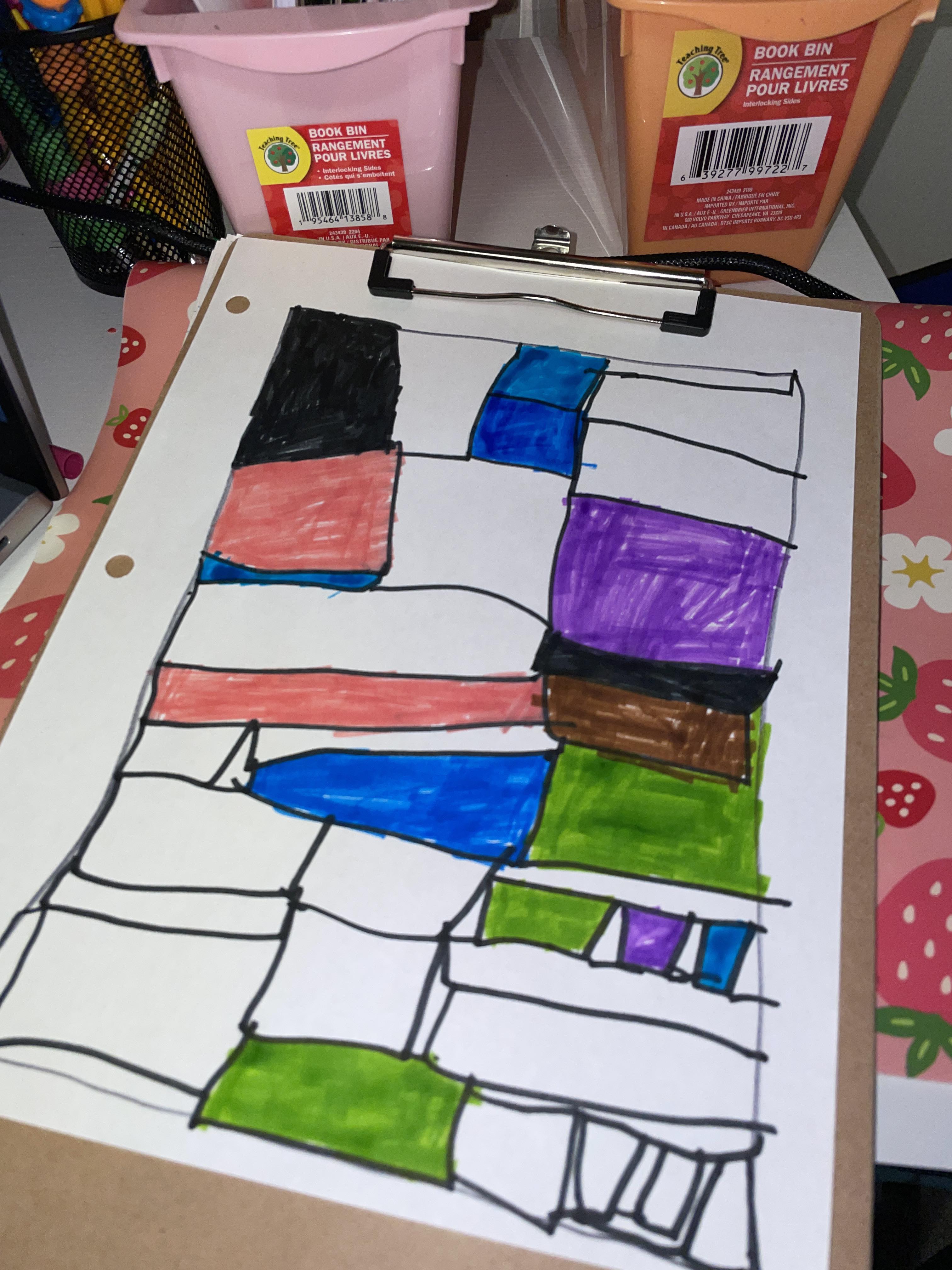 Modern art inspired by Piet Mondrian Thumbnail