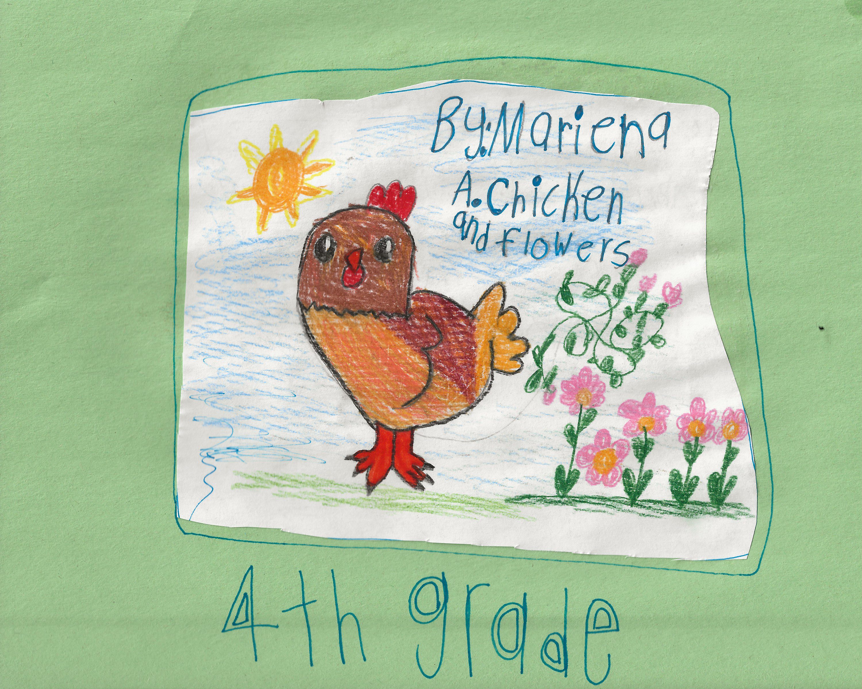 A Chicken and Flowers Thumbnail